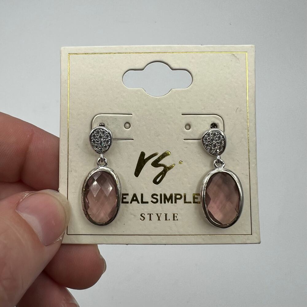 Francesca's Real Simple NWT Faceted Gem Dangle Earrings